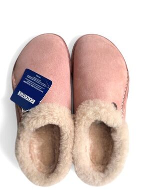 🆕 Birkenstock Zermatt Clogs Shearling Mules Pink Slippers Size 36